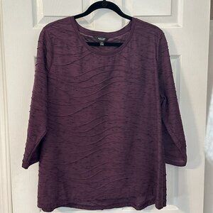 Simply Vera Wang Burgundy Top 1X
